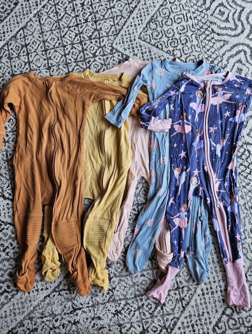 Baby Girl Footie Sleeper Bundle Size 6-12 Months